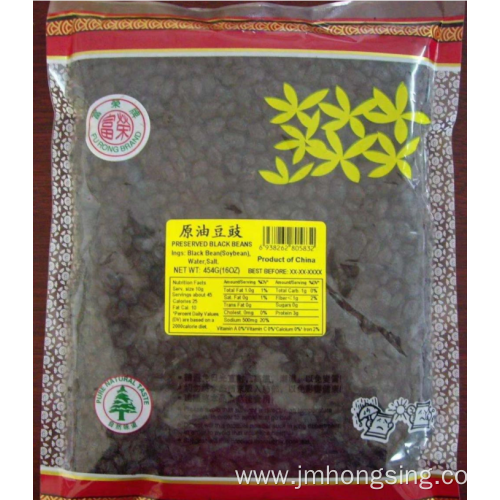 454G salted black beans in vacuum packaging